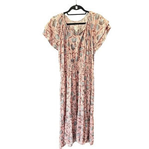 Destination 365 Women's Pink Floral Knee Length Dress Size MP